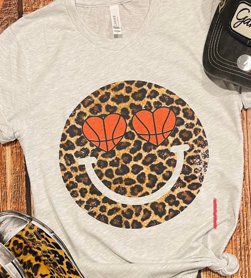 LEOPARD HAPPY FACE; BASKETBALL